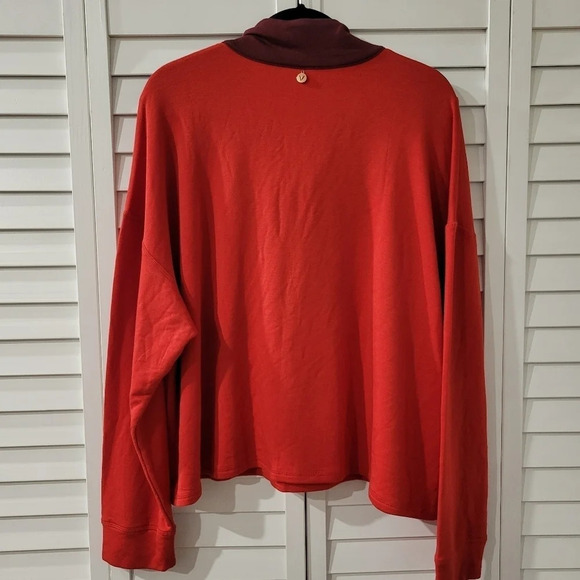 LIVI CozySoft Half-Zip Colorblock Cropped Pullover In Adrenaline Rush Size 22/24 - Picture 5 of 9